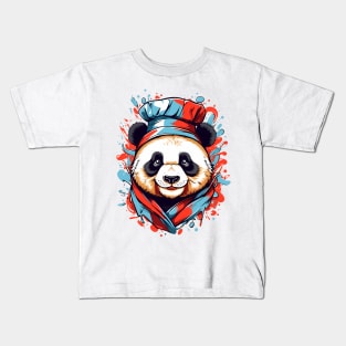 Cute panda chef. Portrait. Kids T-Shirt